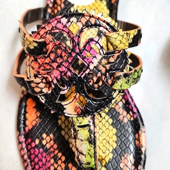 Circus by Sam Edelman Canyon Flat Snake Print sandals (womens size 7) - Picture 3 of 5